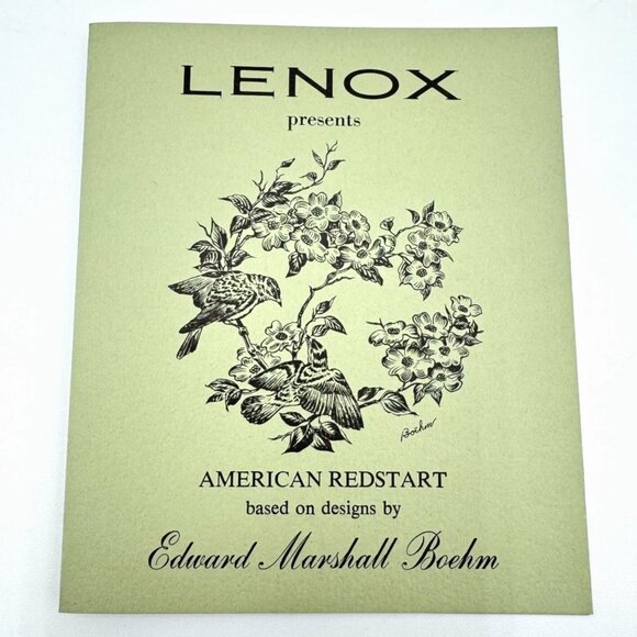 1975 Lenox American Redstart Collector Plate Boehm Birds Series Limited Edition - Picture 7 of 9